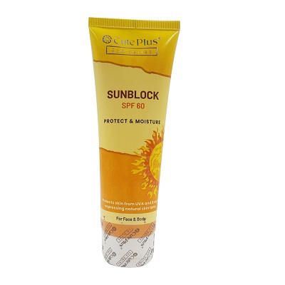 Cute Plus Sunblock SPF-60 Skin Protect & Moisture 100ml in Pakistan