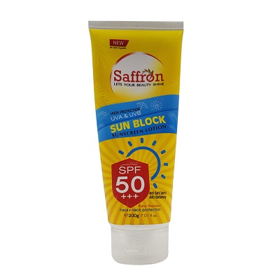 Saffron High Protection UVA & UVB Sun Block Sunscreen Lotion