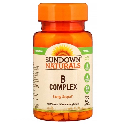 Sundown Natural B Complex 100 Tablets buy online at Manmohni