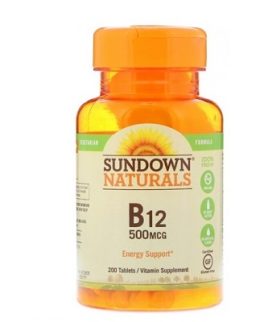 Sundown Natural Vitamin B12 500mcg - 200 Tablets