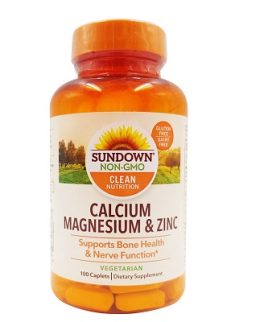 Sundown Natural Calcium Magnesium and Zinc - 100 Caplets at Manmohni
