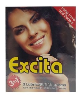 Excita Long Love & Dotted 3 Lubricated Condoms (3 in 1) Buy online