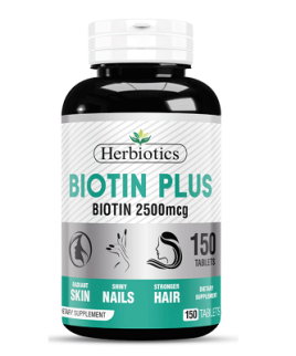 Herbiotics Biotin Plus 2500mcg - 150 Tablets Online In Pakistan at Manmohni