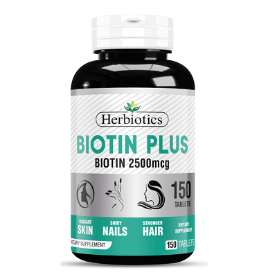 Herbiotics Biotin Plus 2500mcg - 150 Tablets Online In Pakistan at Manmohni