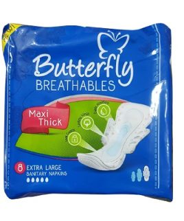 Butterfly Maxi Thick 8 Extra Large Sanitary Napkins