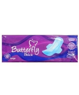 Butterfly Pads Thick Large 10 Sanitary Napkins