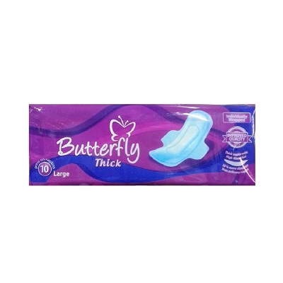 Butterfly Pads Thick Large 10 Sanitary Napkins