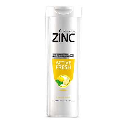 Zinc Active Fresh Lemon & Mint Anti-Dandruff Shampoo 400ml at Manmohni