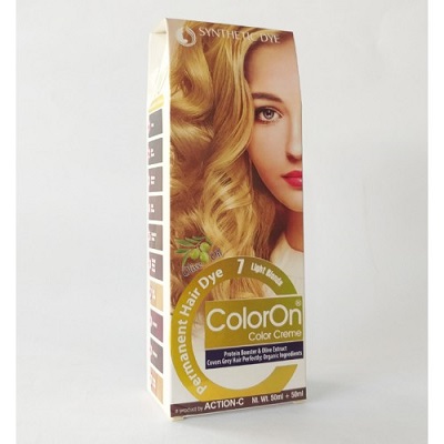 COLOR ON SYNTHETIC DYE CREME HAIR COLOR SHADE 07 LIGHT BLONDE