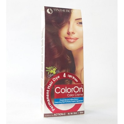 COLOR ON SYNTHETIC DYE CREME HAIR COLOR SHADE04 LIGHT BROWN