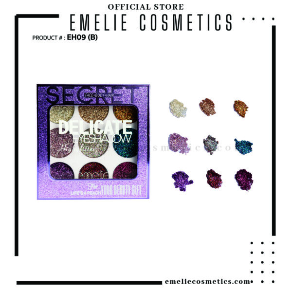 Emelie Paris 9 Color Glitter Eyeshadow