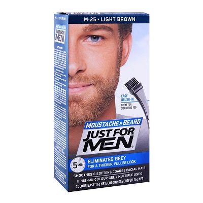 Just For Men Brush-In Color Mustache & Beard Gel Light Brown