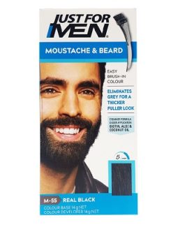 Just For Men Brush-In Color Mustache & Beard Gel Real Black