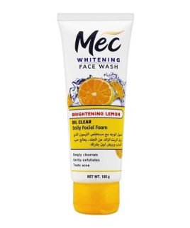 Mec Whitening Face Wash, Oil Clear Daily Facial Foam, Brightening Lemon,
