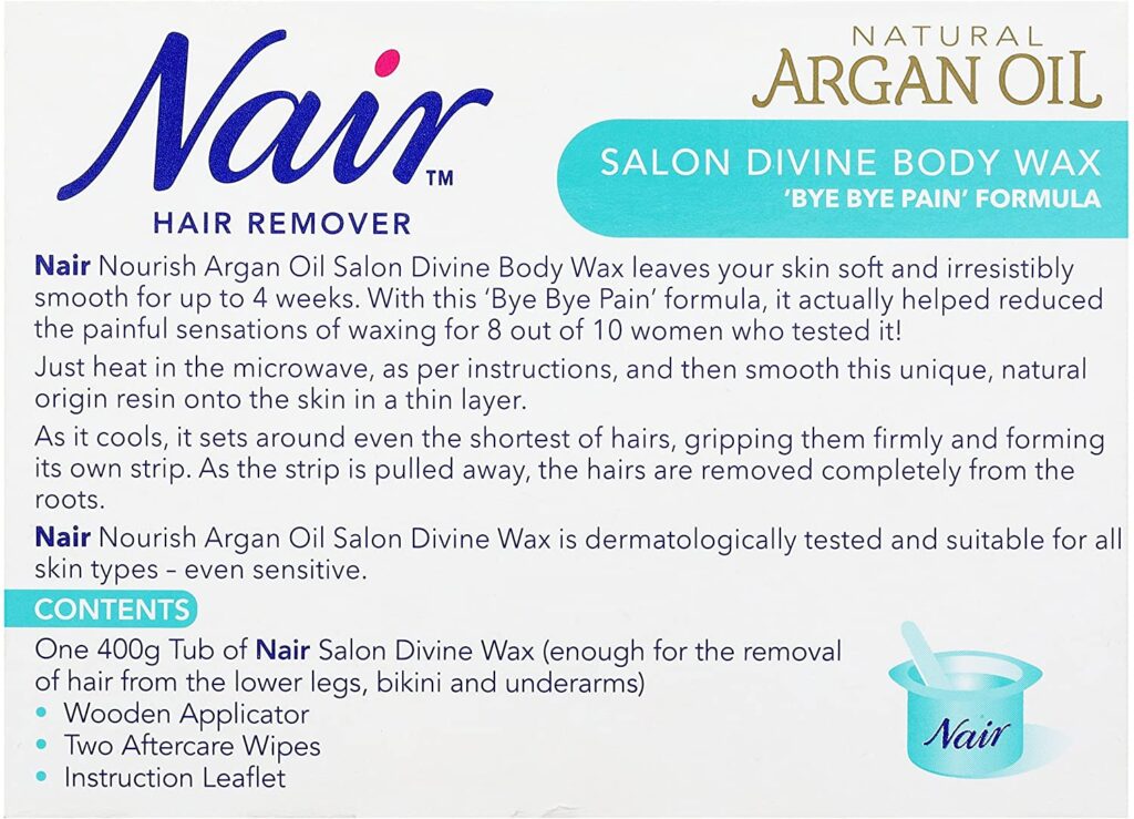 NAIR Hair Remover Nourish Natural Argan Oil Wax