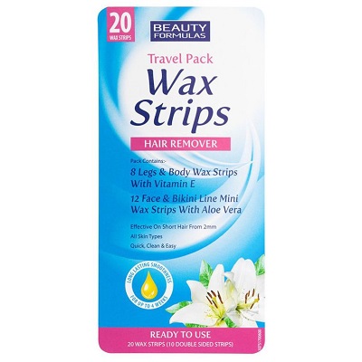 Beauty Formula Travel Pack Hair Remover Wax Strips