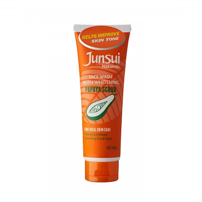 Junsui Naturals Face Wash With Whitening Papaya Scrub