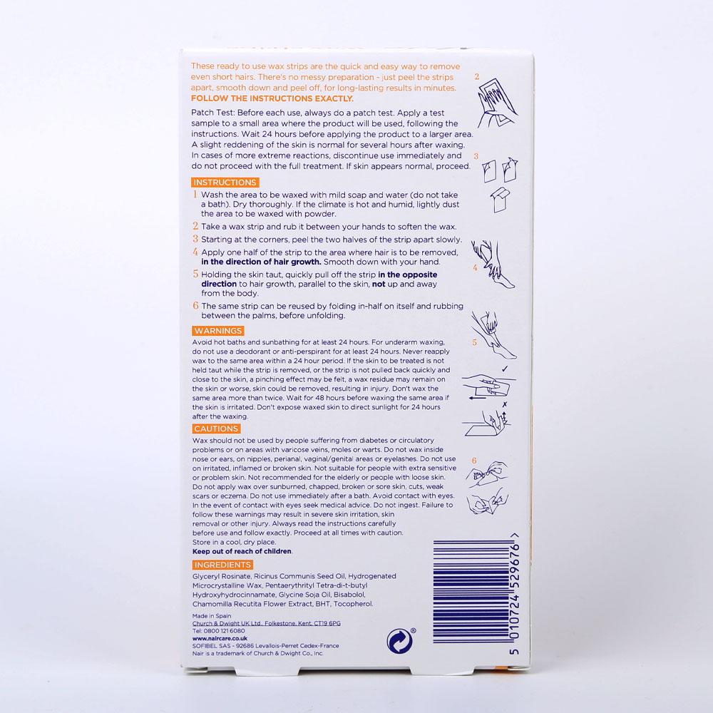 nair Hair Remover Body Wax Strips with Camomile