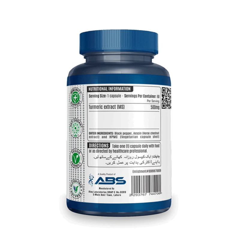 TURMERIC CURCUMIN SUPPLEMENT WITH BIOPERINE By ABS Nutrition