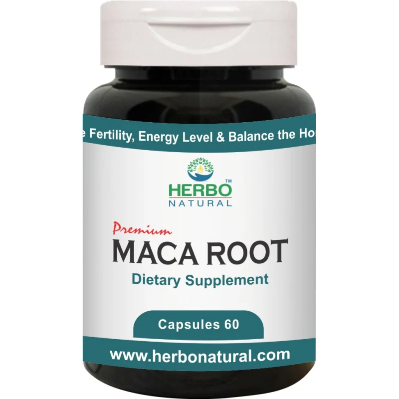 Herbo Natural Maca Root Dietary Supplement 60 Capsules