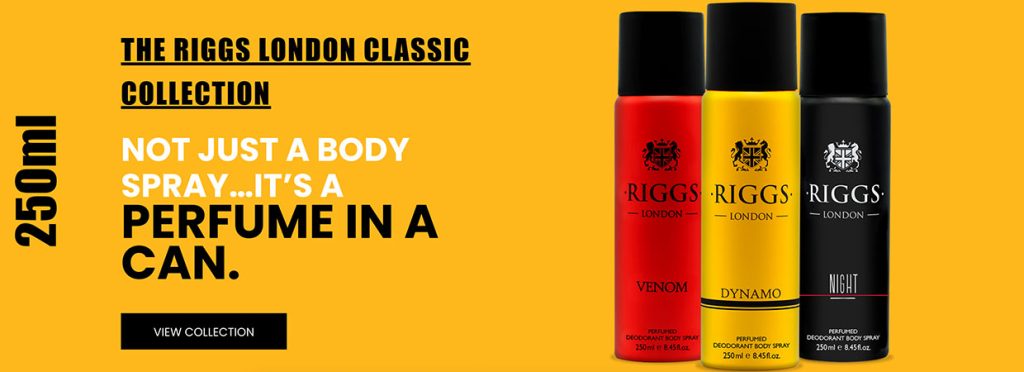 Riggs London Perfume and Body Spray Collection in Pakistan on Manmohni