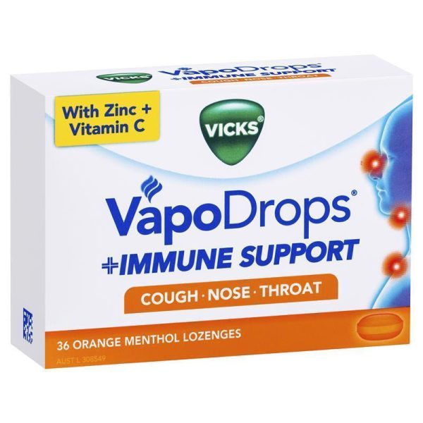 Vicks VapoDrops Immune Support Orange - 36 Pack